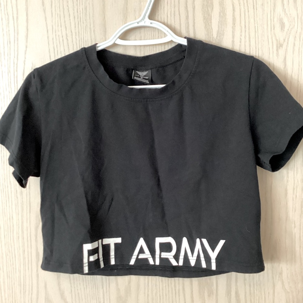 2 for $20 - Fit Army Crop Top Size Medium